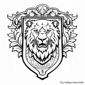 Medieval Heraldry: Coat of Arms Coloring Pages 3