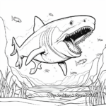 Megalodon Hunting Prey Coloring Pages 2