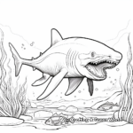 Megalodon Hunting Prey Coloring Pages 4