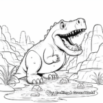 Páginas para colorear de Megalosaurus alimentándose 2