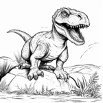 Megalosaurus en su hábitat natural Páginas para colorear 2