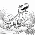 Megalosaurus en su hábitat natural Páginas para colorear 4