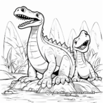 Páginas para colorear de parejas de megalosaurios 4