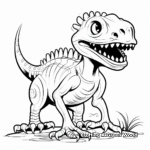 Páginas para colorear del esqueleto de megalosaurio 3