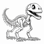 Páginas para colorear del esqueleto de megalosaurio 4