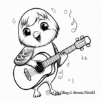 Melodic Singing Budgie Coloring Pages 1