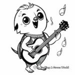 Melodic Singing Budgie Coloring Pages 4