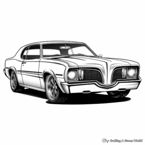 Mercury Cougar: Race Version Muscle Car Coloring Pages 1