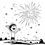 Meteor Shower Fireball Coloring Sheets 4