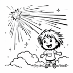 Meteoric Rain Shooting Star Coloring Pages 2