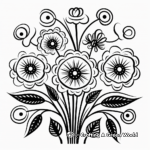 Mexican Folk Art Flowers Coloring Pages 1