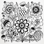 Mexican Folk Art Flowers Coloring Pages 3