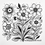 Mexican Folk Art Flowers Coloring Pages 4
