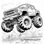 Páginas para colorear de Salto de Monster Truck en el aire 3