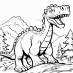 Mighty Diplodocus Coloring Pages 1
