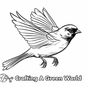 Red Winged Blackbird Coloring Pages - Free &amp; Printable!