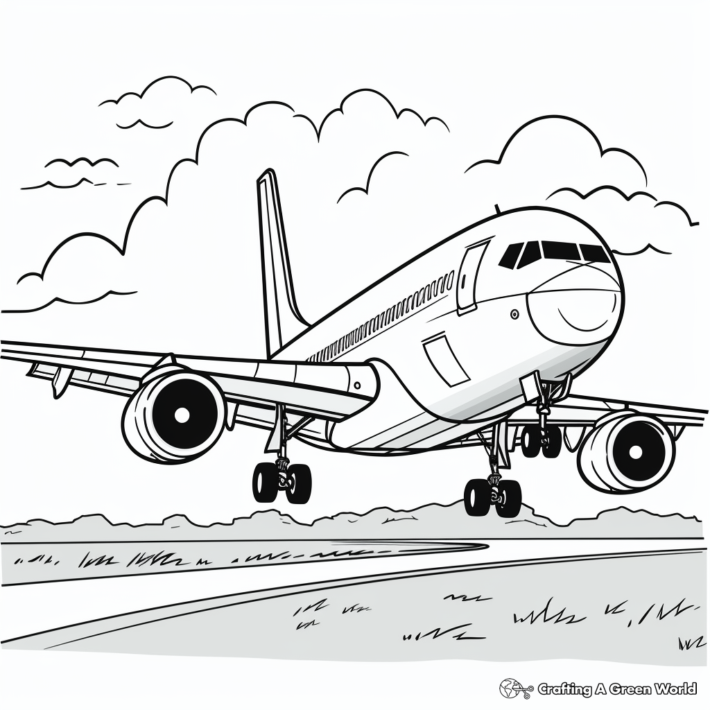 Airplane Coloring Pages Free Printable 