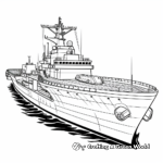 Military Battleship Coloring Pages 2