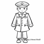 Military Dress Uniform Coloring Pages 2