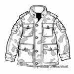 Military Jackets: Camouflage-style Coloring Pages 1