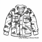 Military Jackets: Camouflage-style Coloring Pages 3