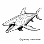 Mindful Mosasaurus Dinosaur Head Coloring Pages 1