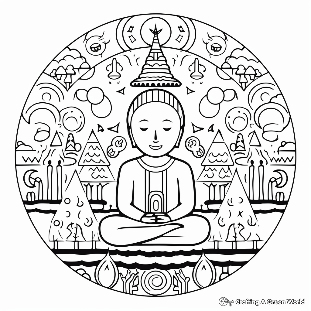 Mindful Zen Doodle Coloring Pages for Adults 3
