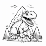 Mini Dinosaur Volcano World Coloring Pages 4