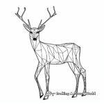 Minimalist Deer Outline Coloring Pages 3