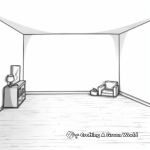Minimalist Empty Room Coloring Pages 3