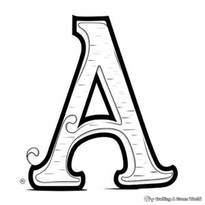 Minimalist Lowercase A Coloring Pages 2
