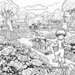 Mixed Vegetable Garden Coloring Pages 1