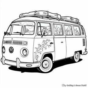 Modern Day Hippie Van Coloring Pages 1