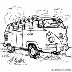 Modern Day Hippie Van Coloring Pages 3