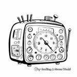Modern Digital Alarm Clock Coloring Pages 4