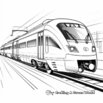 Modern Electric Train Coloring Pages 1