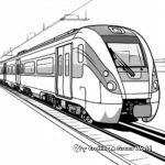 Modern Electric Train Coloring Pages 2