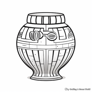 Modern Geometric Vase Coloring Pages for Artists 2
