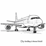 Modern Passenger Jet Airplane Coloring Pages 2