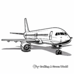 Modern Passenger Jet Airplane Coloring Pages 4