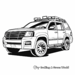 Modern Police SUV Coloring Pages 4