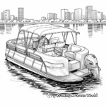 Modern Pontoon Boat Coloring Pages 3
