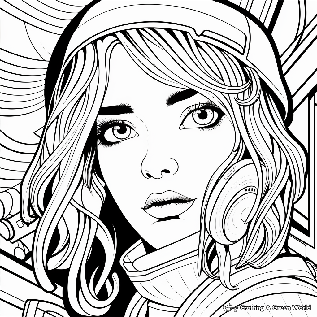 Modern Pop Art Coloring Pages for Teens 2