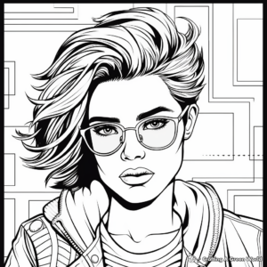 Modern Pop Art Coloring Pages for Teens 3