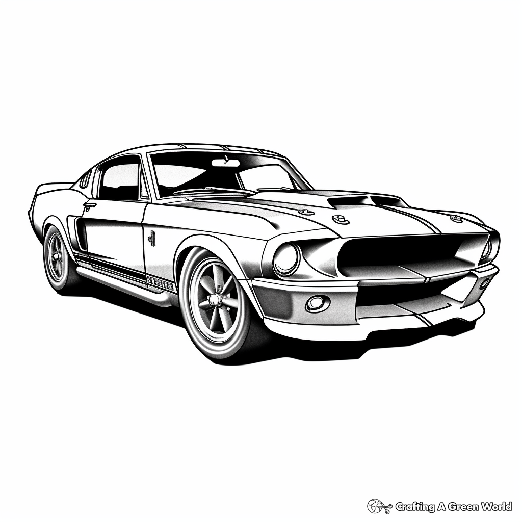 Modern Shelby GT500 Mustang Coloring Pages 1