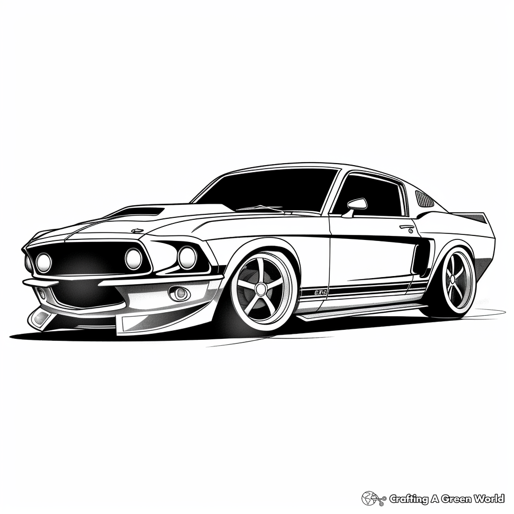 Modern Shelby GT500 Mustang Coloring Pages 2