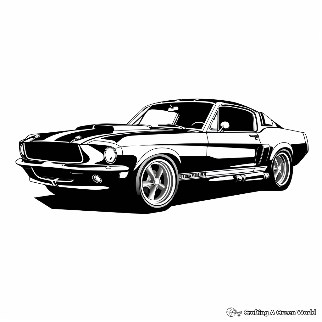 Modern Shelby GT500 Mustang Coloring Pages 4