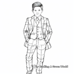 Modern Slim Fit Suit Coloring Pages 3