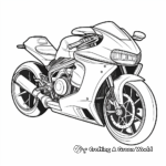 Páginas para colorear de motos deportivas modernas 4