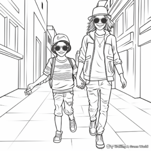 Modern Street Style Fashion Coloring Pages 2